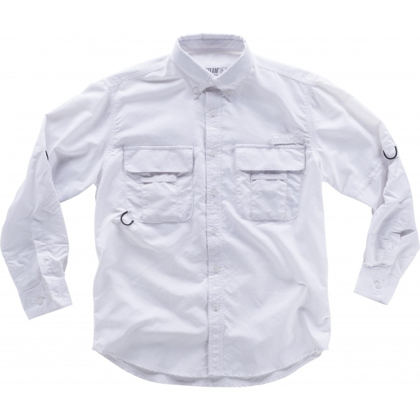 Comprar Camisa safari manga larga B8500 Blanco online bataro 1