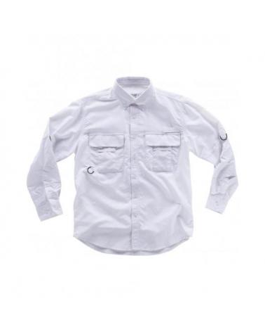Comprar Camisa safari manga larga B8500 Blanco online bataro 1