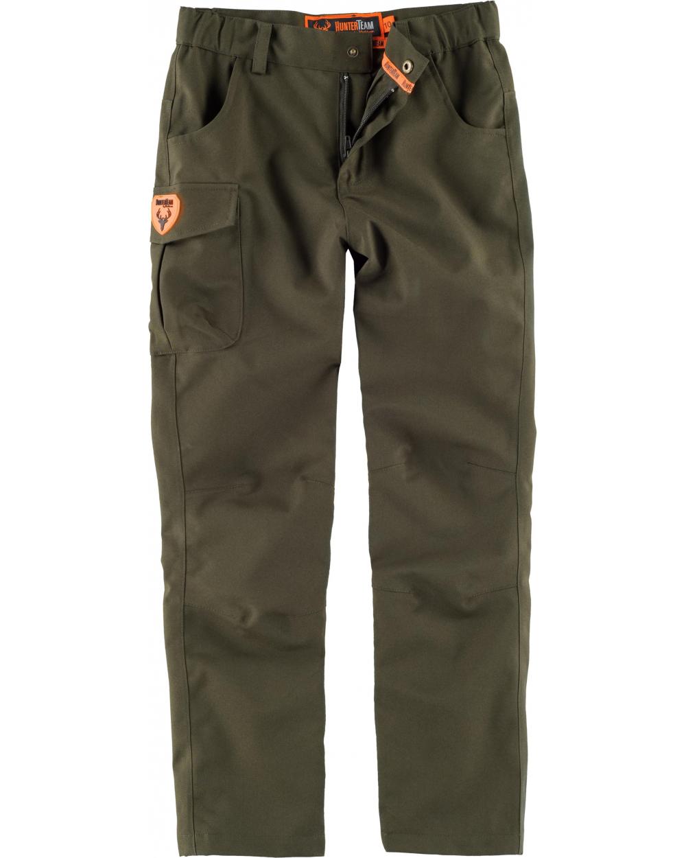Comprar Pantalón de caza impermeable para niño Verde Caza online bataro delante