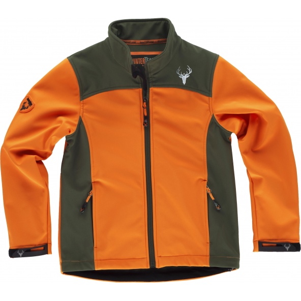 Chaqueta de caza infantil naranja Hunterteam