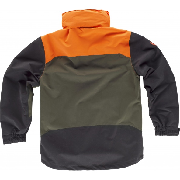 Comprar Chaqueta de caza impermeable S8225 (Calcetines de regalo) Verde Caza+Naranja A.V.+Negro online bataro detrás