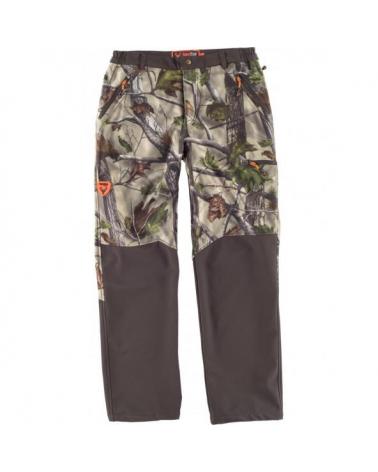 Comprar Pantalon Workshell de camuflaje S8365 Camuflaje Bosque Verde+Marrón online bataro delante