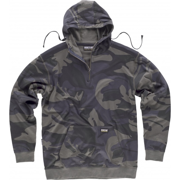 Comprar Sudadera de camuflaje S8505 Camuflage Gris+Negro online bataro delante