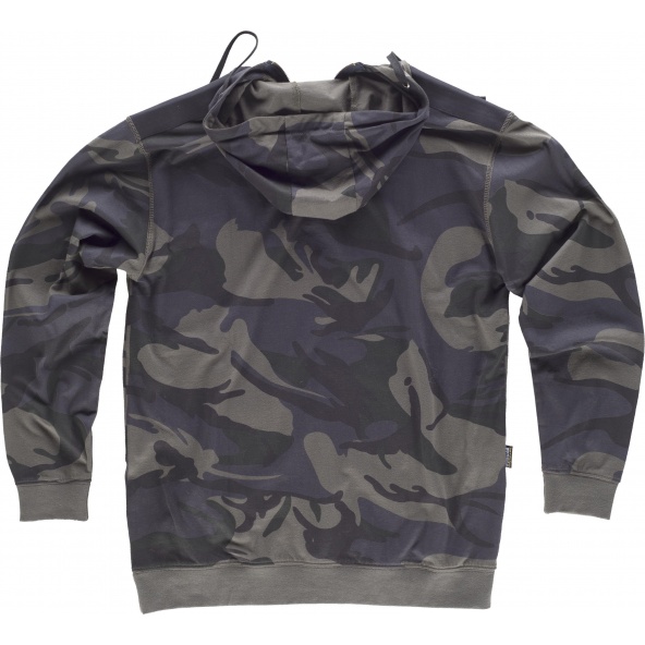 Comprar Sudadera de camuflaje S8505 Camuflage Gris+Negro online bataro detrás