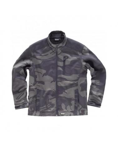 Comprar Chaqueta Workshelll de camuflaje S8510 Camuflage Gris+Negro online bataro delante