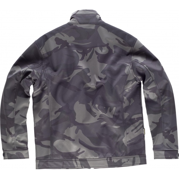 Comprar Chaqueta Workshelll de camuflaje S8510 Camuflage Gris+Negro online bataro detrás