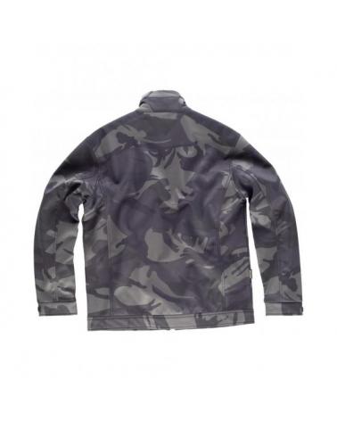 Comprar Chaqueta Workshelll de camuflaje S8510 Camuflage Gris+Negro online bataro detrás