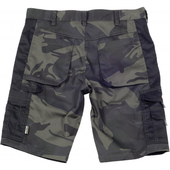 Comprar Bermuda de camuflaje S8516 Camuflage Gris+Negro online bataro detrás