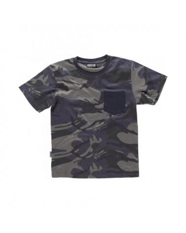 Comprar Camiseta de camuflaje S8520 Camuflage Gris+Negro online bataro delante