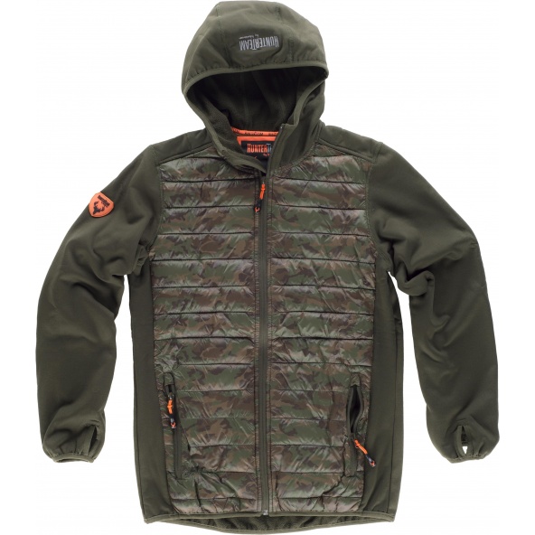 Comprar Chaqueta de camuflaje con capucha S8550 Verde Caza+Camuflage Marron online bataro delante