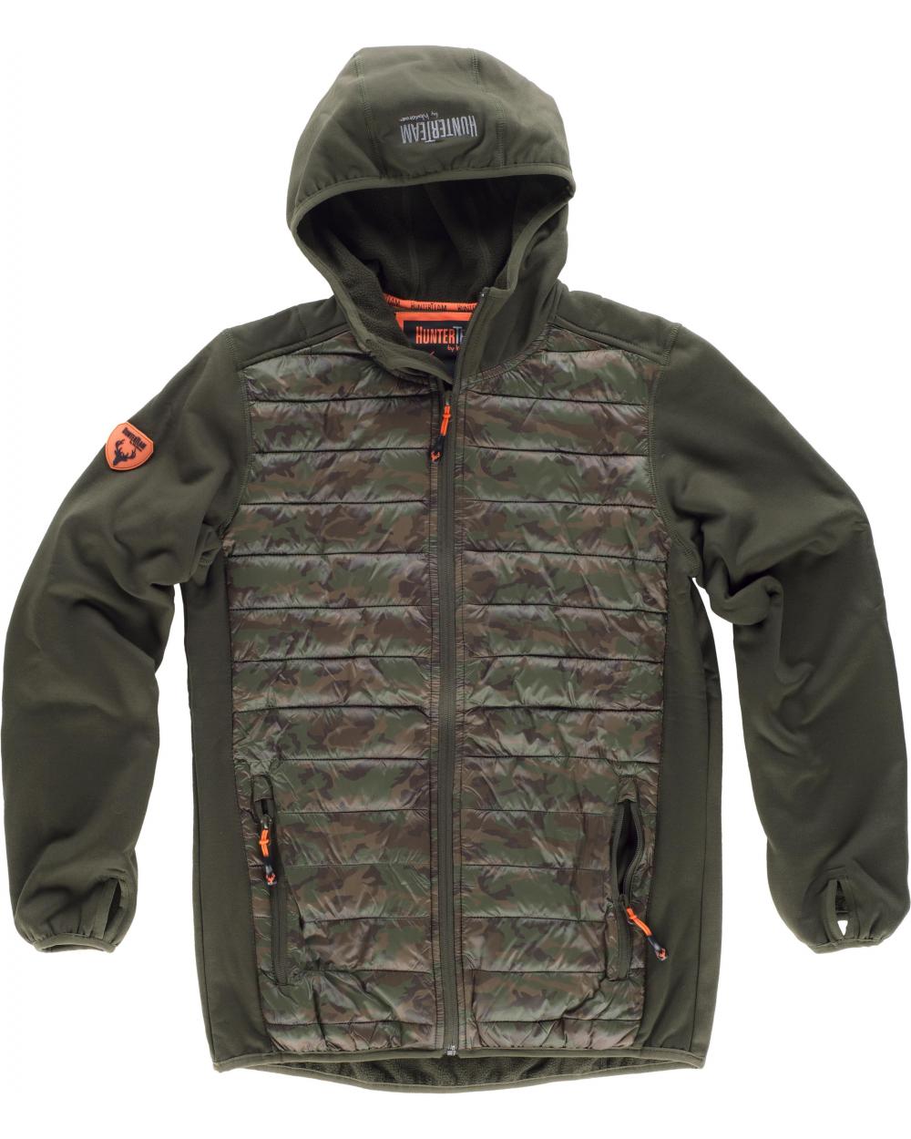 Comprar Chaqueta de camuflaje con capucha S8550 Verde Caza+Camuflage Marron online bataro delante