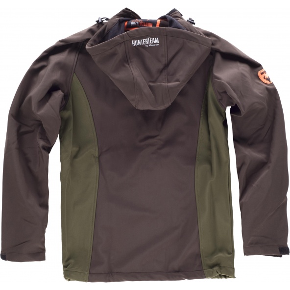 Comprar Chaqueta de caza con capucha S8610 Marron/Verde Caza online bataro detrás