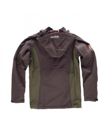 Comprar Chaqueta de caza con capucha S8610 Marron/Verde Caza online bataro detrás