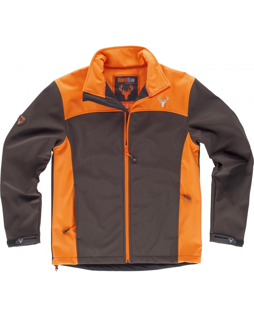 Comprar Chaqueta de caza S8630 (Gorra A.V. de regalo) Marron+Naranja A V online bataro delante