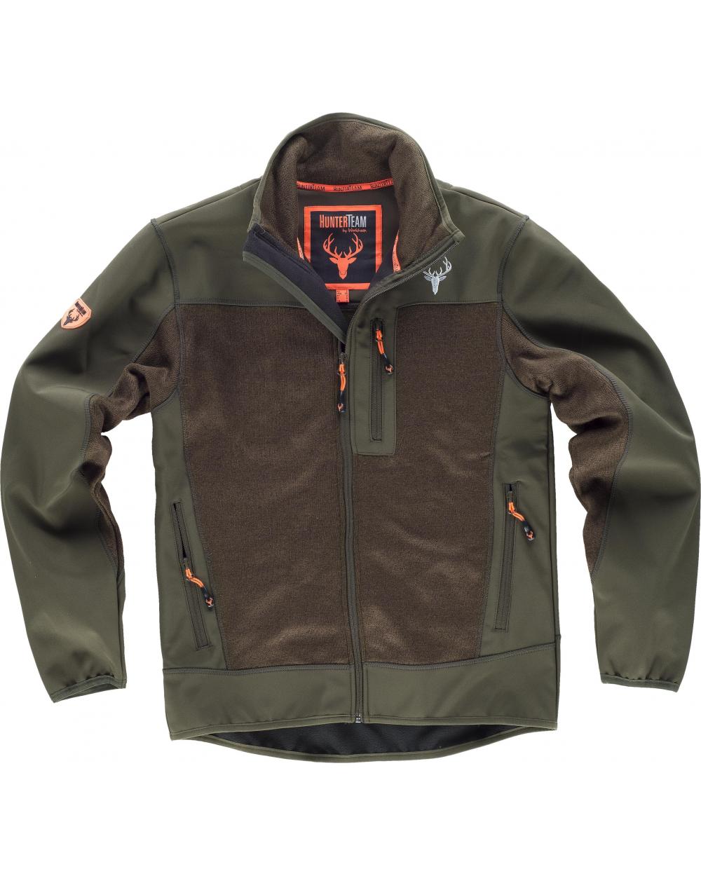 Comprar Chaqueta de caza S8650 Verde Caza/Marron online bataro delante