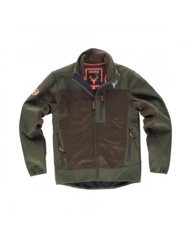 Comprar Chaqueta de caza S8650 Verde Caza/Marron online bataro delante