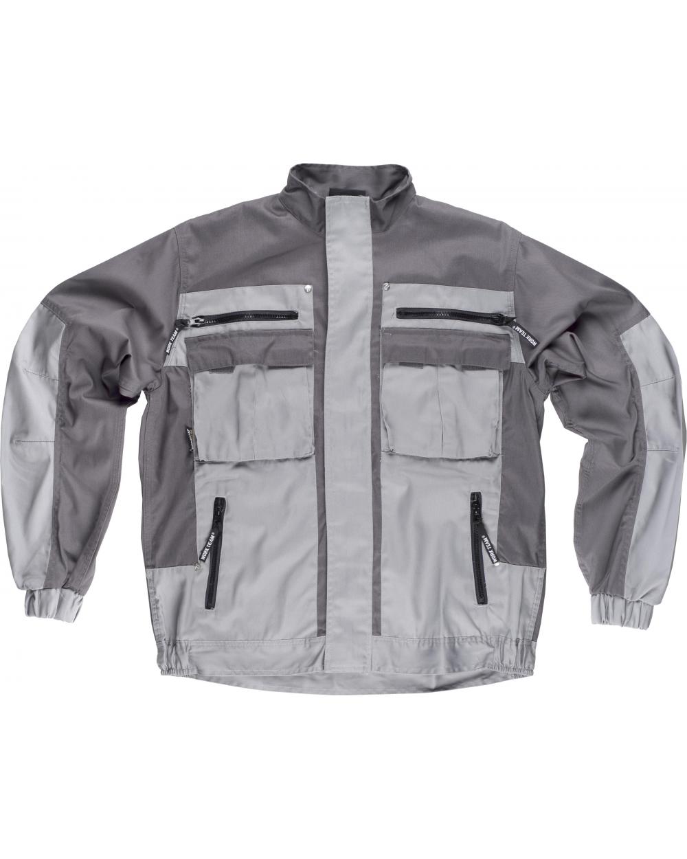 Comprar Cazadora laboral combinada B1159 Gris+Gris Claro workteam delante