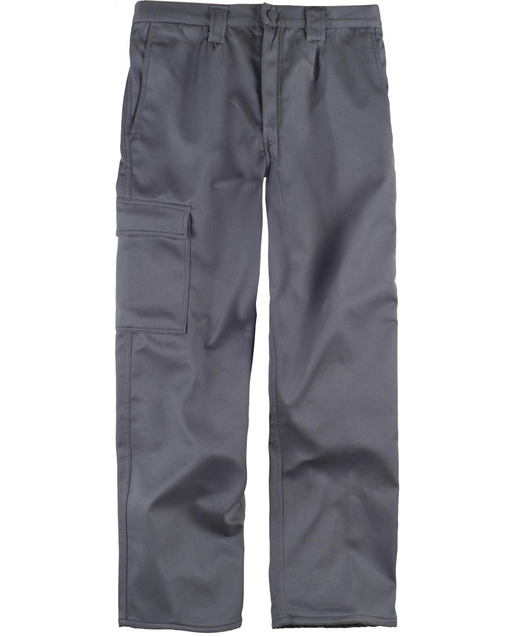 Comprar Pantalon de trabajo con interior polar B1408 Gris workteam delante