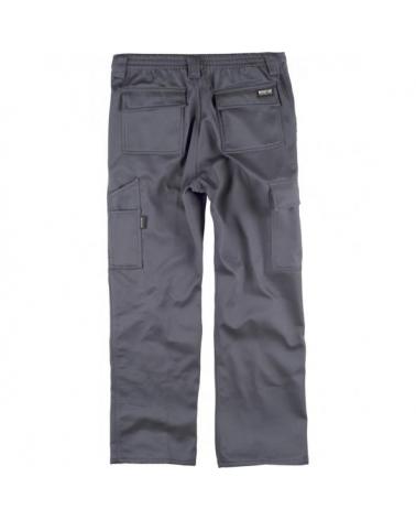 Pantalon de trabajo con interior polar B1408 Gris workteam atrás barato