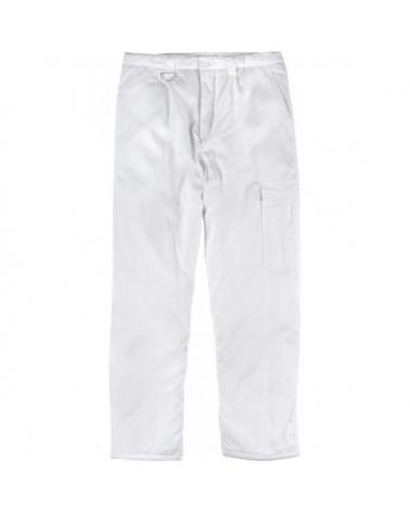 Comprar Pantalon de trabajo interior polar B1410 Blanco workteam delante