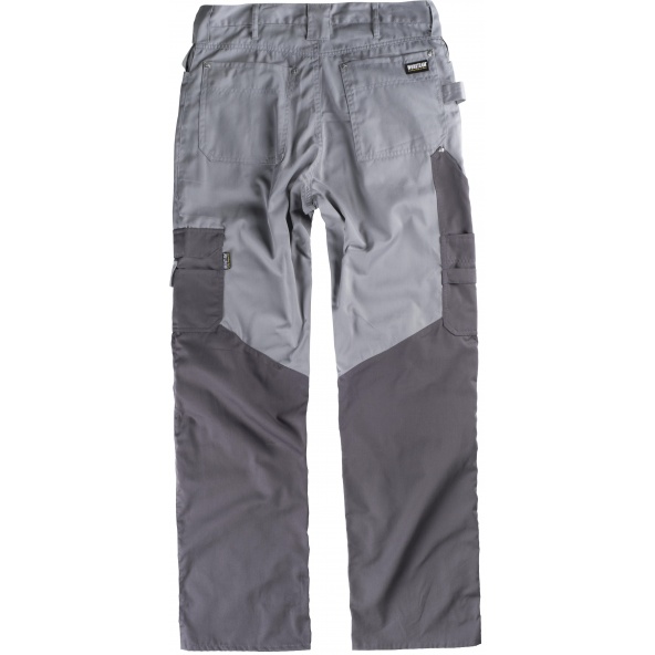 Pantalon de trabajo multibolsillos B1415 Gris Claro+Gris Oscuro workteam atrás barato