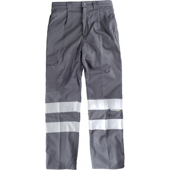 Comprar Pantalon de trabajo con interior polar B1417 Gris workteam delante