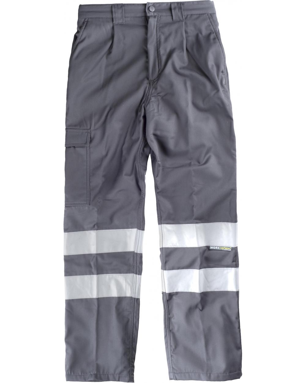 Comprar Pantalon de trabajo con interior polar B1417 Gris workteam delante