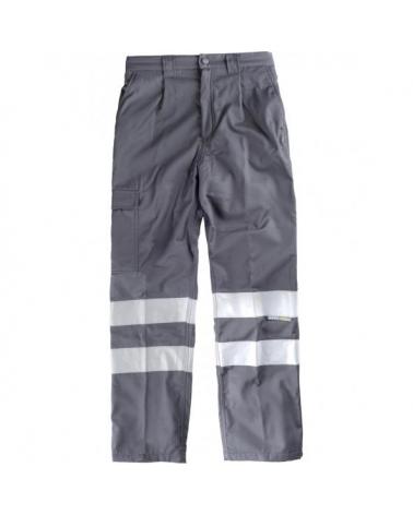 Comprar Pantalon de trabajo con interior polar B1417 Gris workteam delante