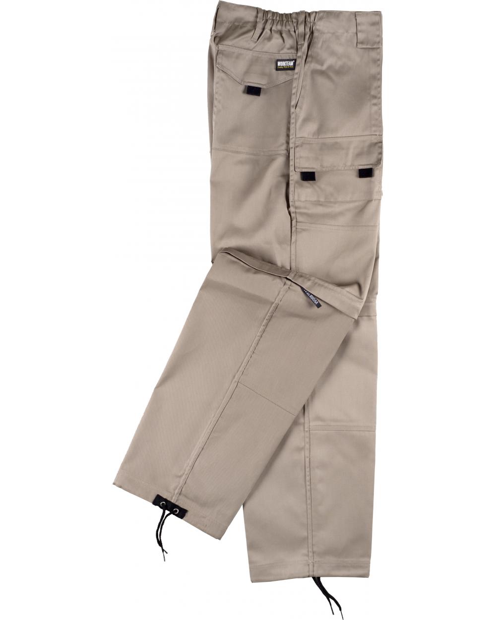 Comprar Pantalon de trabajo desmontable B1420 Beige workteam lado