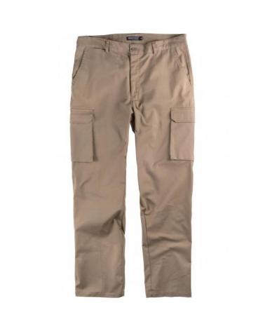 Comprar Pantalon multibolsillos tejido elastico algodon B1421 Beige workteam delante