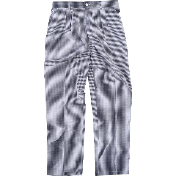 Comprar Pantalon unisex de cocinero B1425 Cuadros Vichi Azul workteam delante