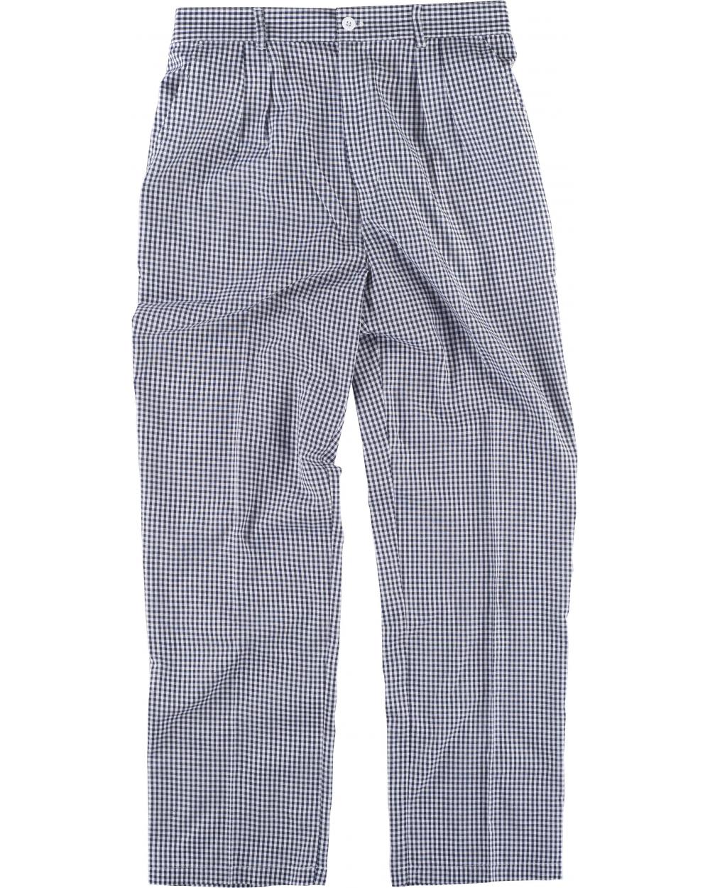 Comprar Pantalon unisex de cocinero B1425 Cuadros Vichi Azul workteam delante