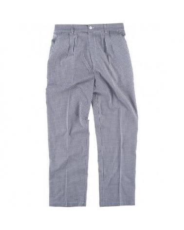 Comprar Pantalon unisex de cocinero B1425 Cuadros Vichi Azul workteam delante