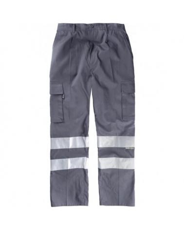 Comprar Pantalon de trabajo de algodon B1447 Gris workteam delante