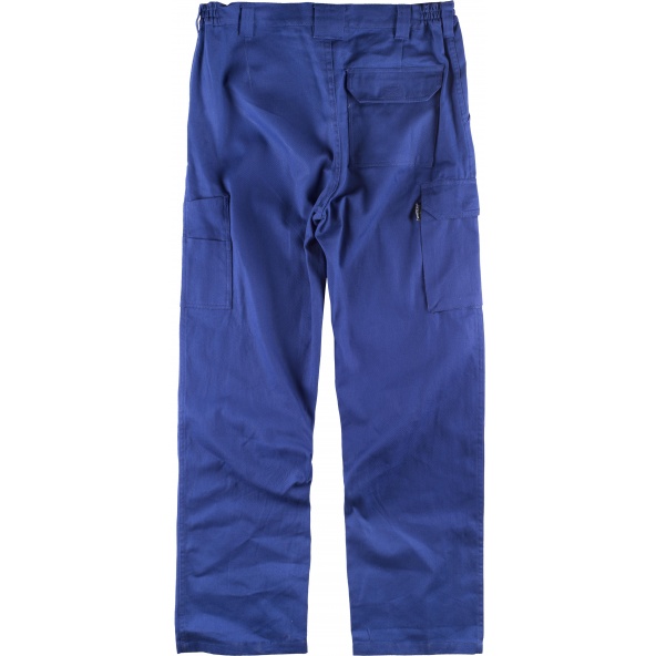 Pantalon multibolsillos de algodon B1455 Azulina workteam atrás barato