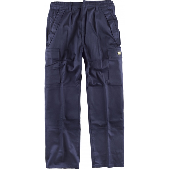 Comprar Pantalon de soldador ignifugo certificado B1490 Marino workteam delante