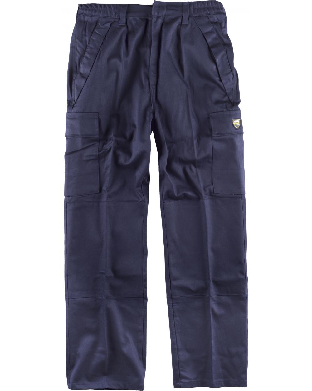 Comprar Pantalon de soldador ignifugo certificado B1490 Marino workteam delante