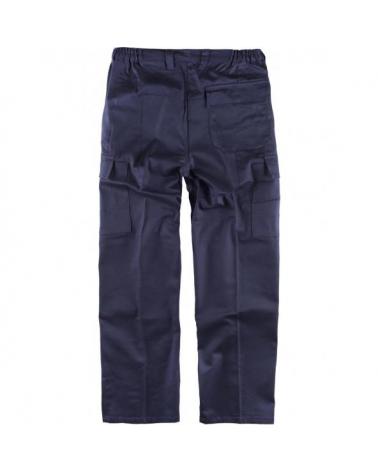 Pantalon de soldador ignifugo certificado B1490 Marino workteam atrás barato