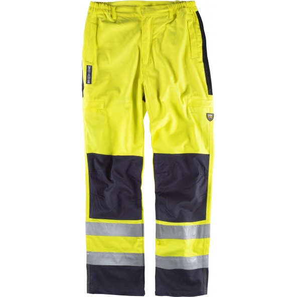 Comprar Pantalon ignifugo y antiestatico certificado B1492 Amarillo AV+Marino workteam delante