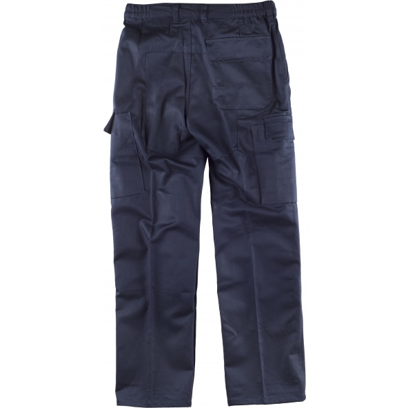 Pantalon ignifugo y antiestatico certificado B1493 Marino workteam atrás barato