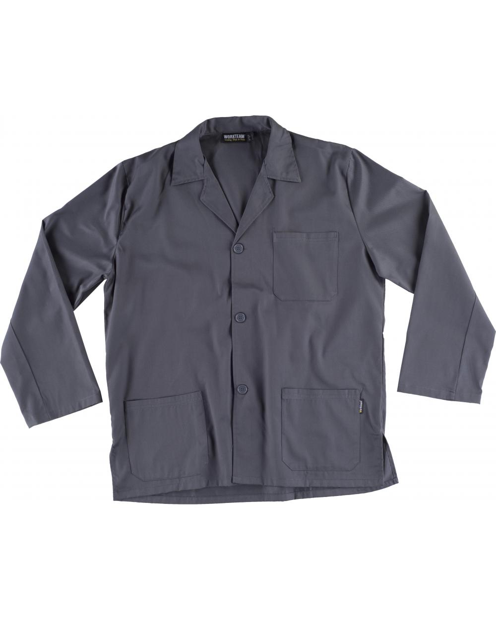 Comprar Bata corta B7200 Gris workteam delante