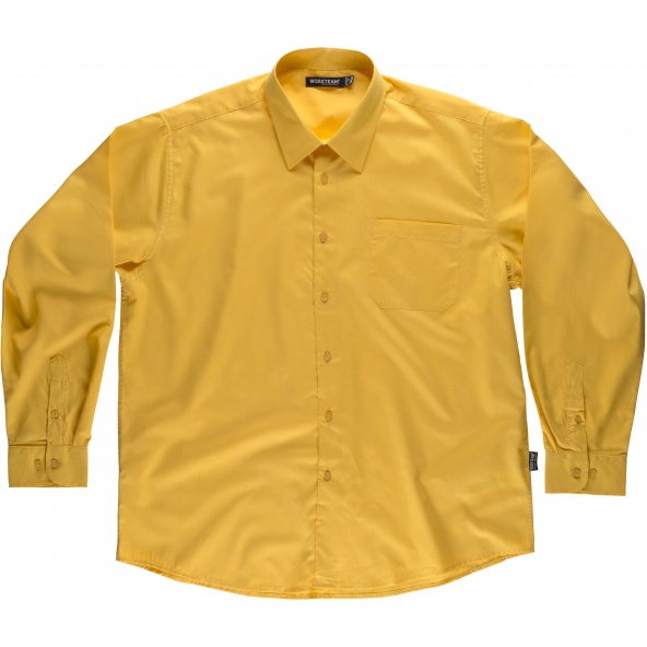 Comprar Camisa manga larga B8000 Amarillo workteam delante