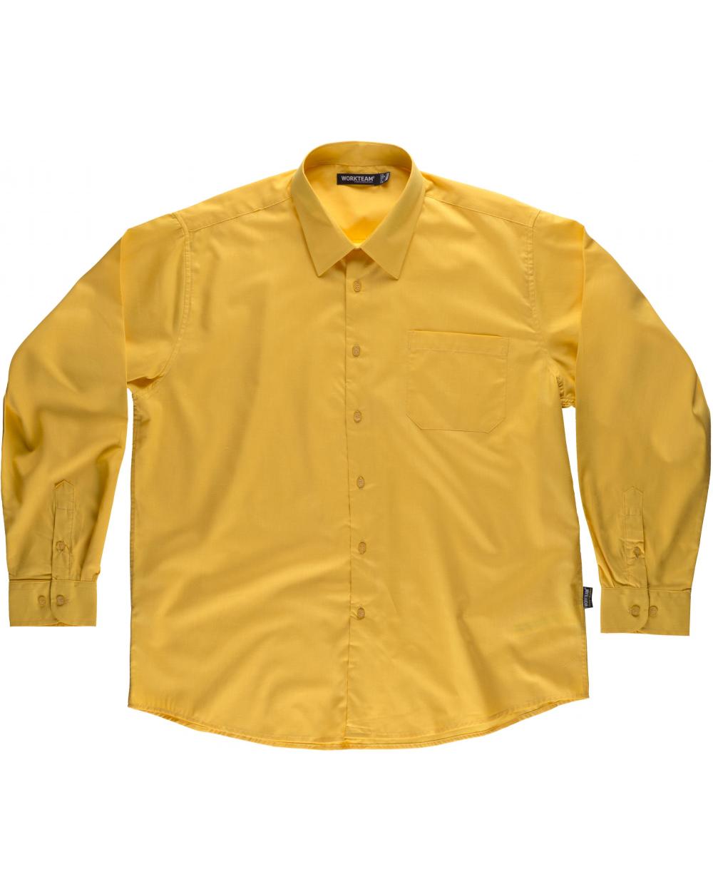 Comprar Camisa manga larga B8000 Amarillo workteam delante