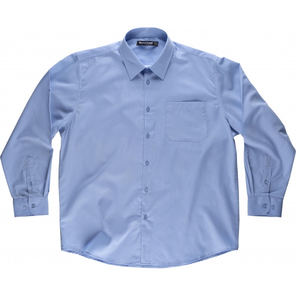 Comprar Camisa manga larga B8000 Celeste workteam delante