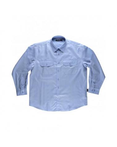 Comprar Camisa manga larga B8001 Celeste workteam delante