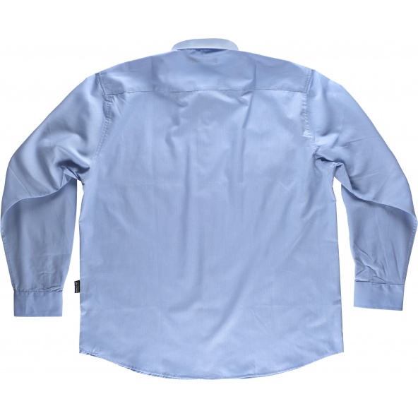 Camisa manga larga B8001 Celeste workteam atrás barato