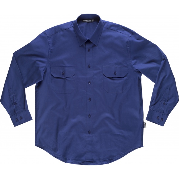 Comprar Camisa algodon B8200 Azulina workteam delante