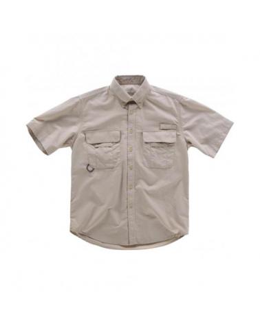 Comprar Camisa de nylon manga corta B8500 Beige workteam lado