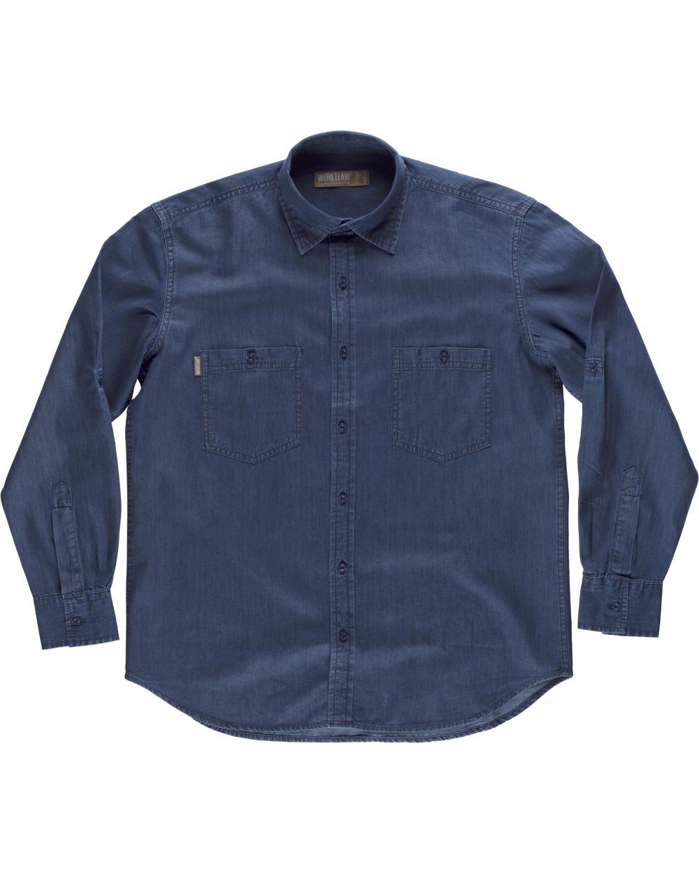 Comprar Camisa vaquera B8700 Vaquero workteam delante