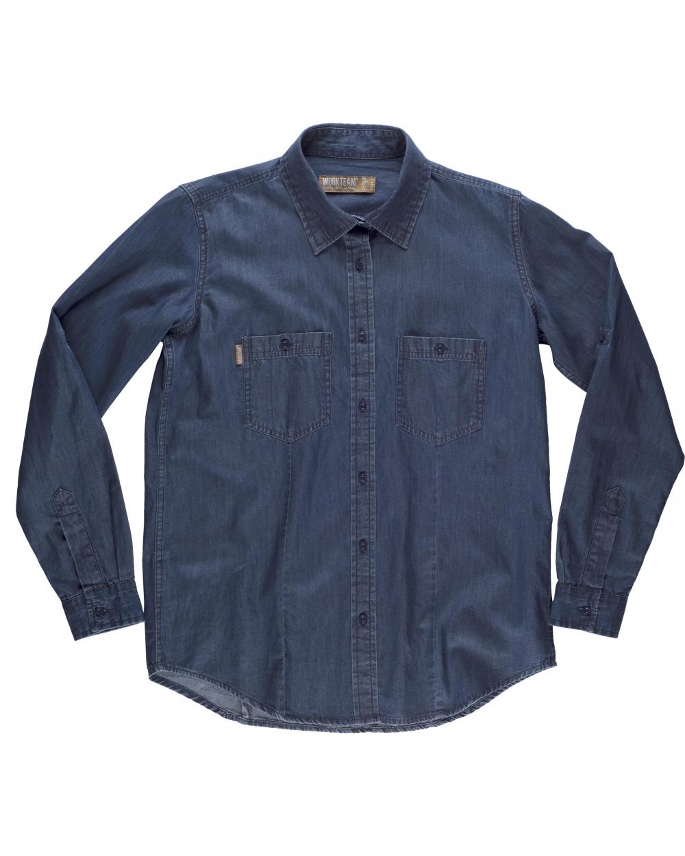 Comprar Blusa Vaquera B8790 Vaquero workteam delante